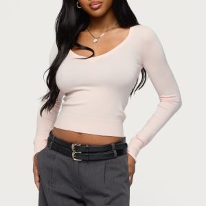 Mercedes Knitted V Neck Top