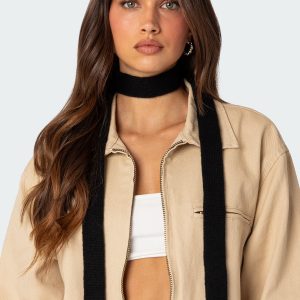 Thin Knitted Scarf