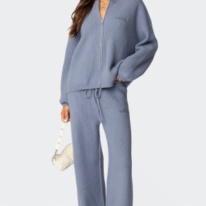 Kris Ribbed Knit Sweatpants