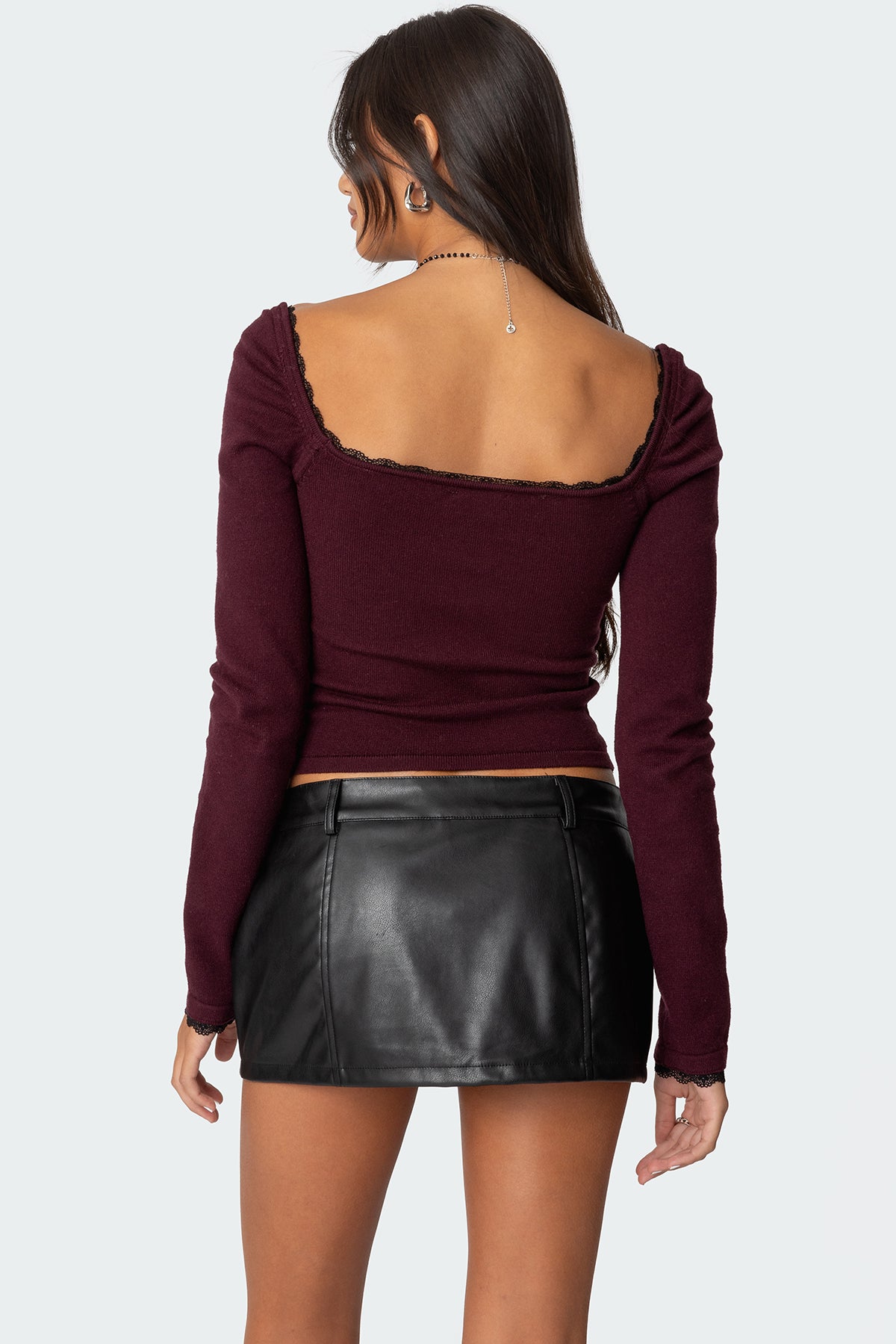 Ansley Lacey Cable Knit Top - Image 4