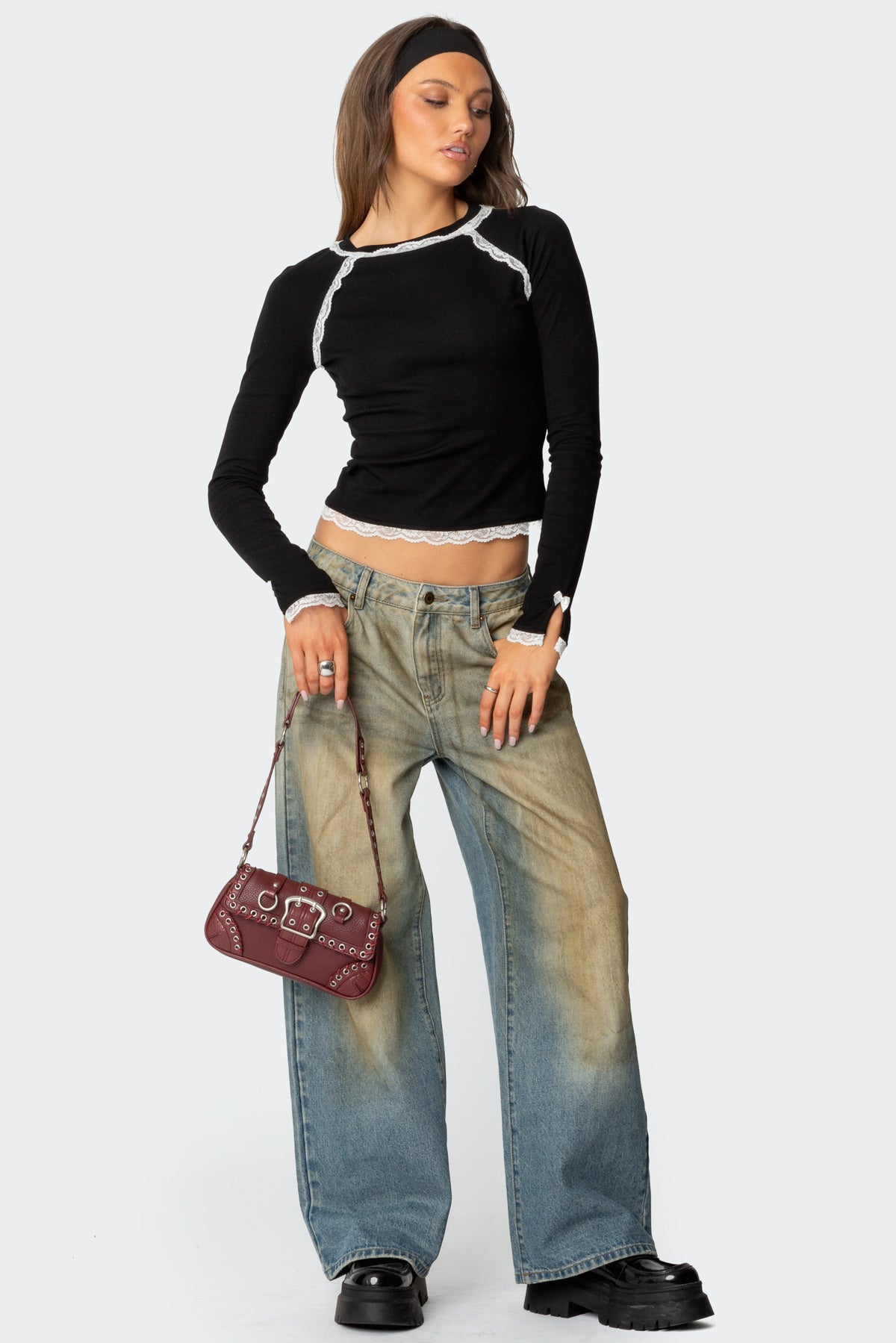 Edith Lacey Ribbed Top - Image 2
