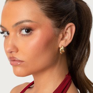 Two Time Chunky Stud Earrings