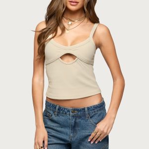 Karin Cut Out Ribbed Tank Top