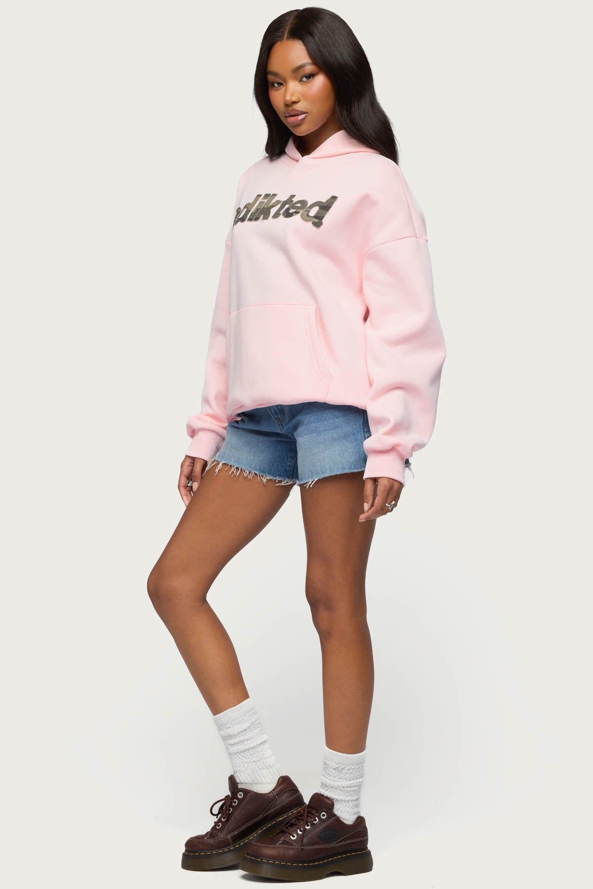 Camo Cutie Edikted Oversized Hoodie - Image 5