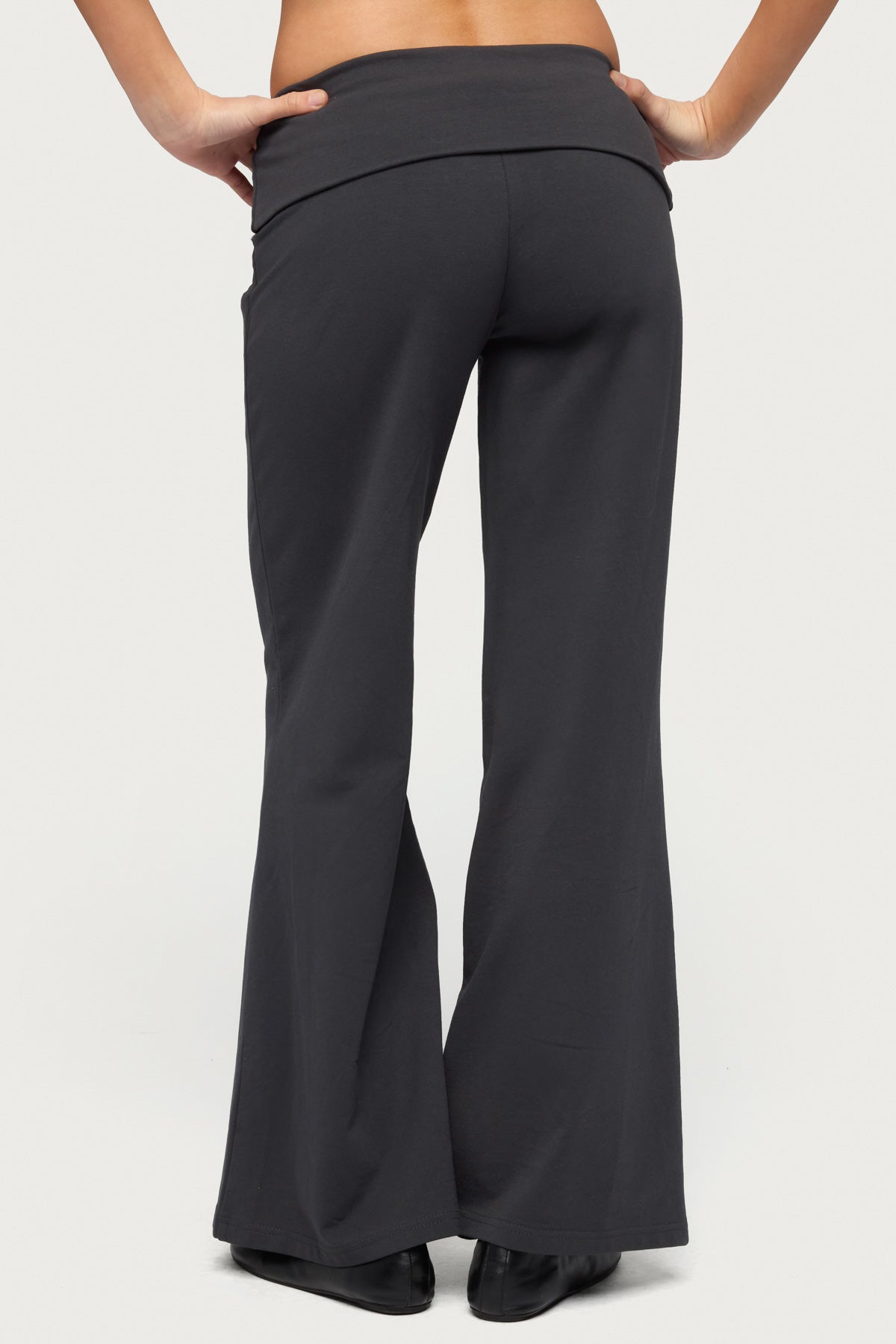 Petite Wide Leg Foldover Pants - Image 5