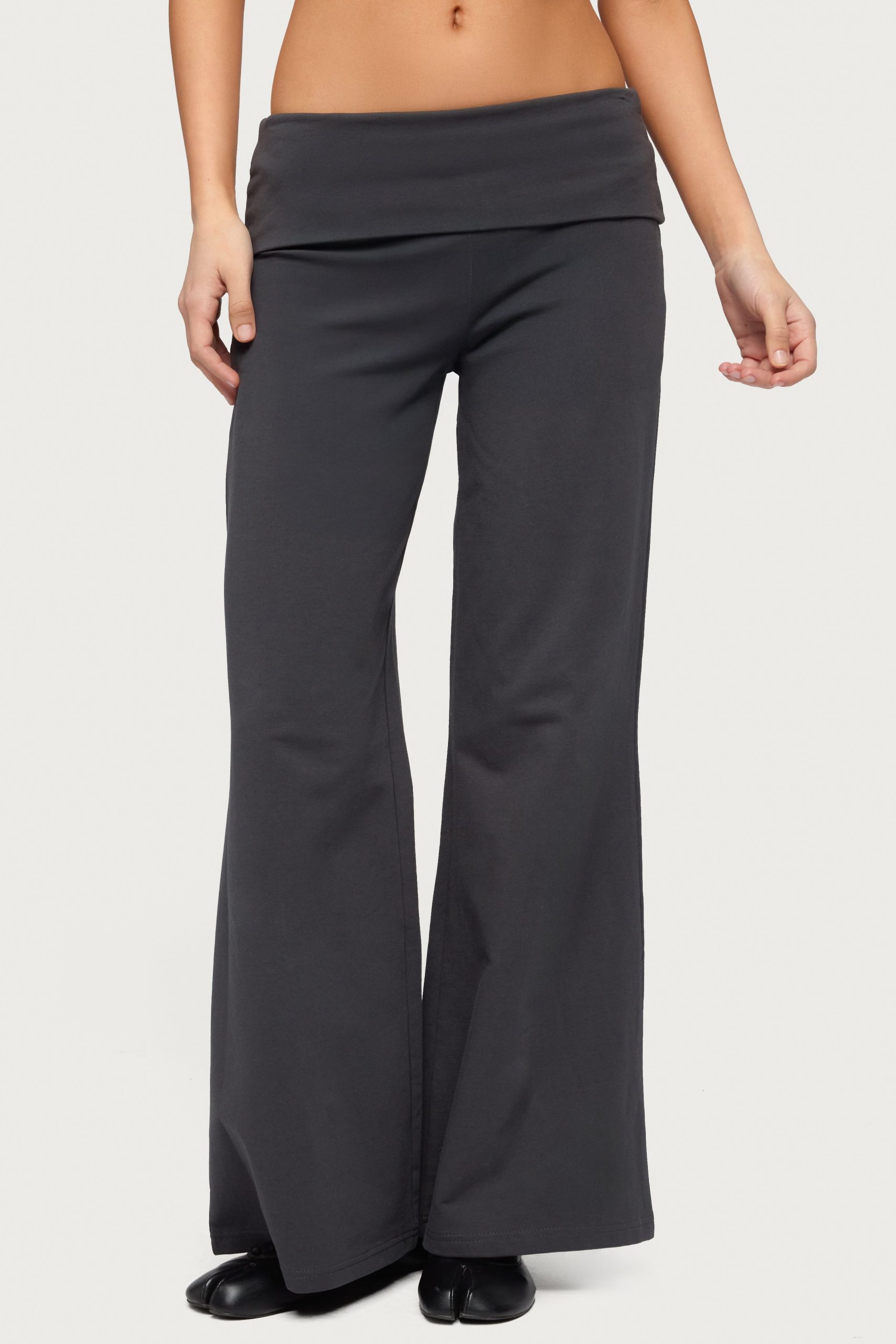 Petite Wide Leg Foldover Pants - Image 2