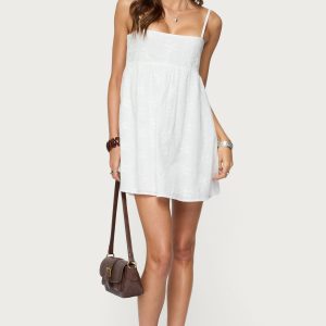 Winifred Eyelet Babydoll Mini Dress