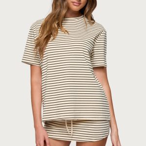 Brena Striped Oversized T Shirt