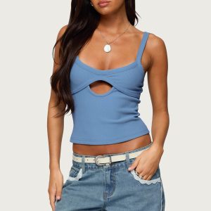 Karin Cut Out Ribbed Tank Top