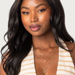 Secrets Layered Lock Necklace