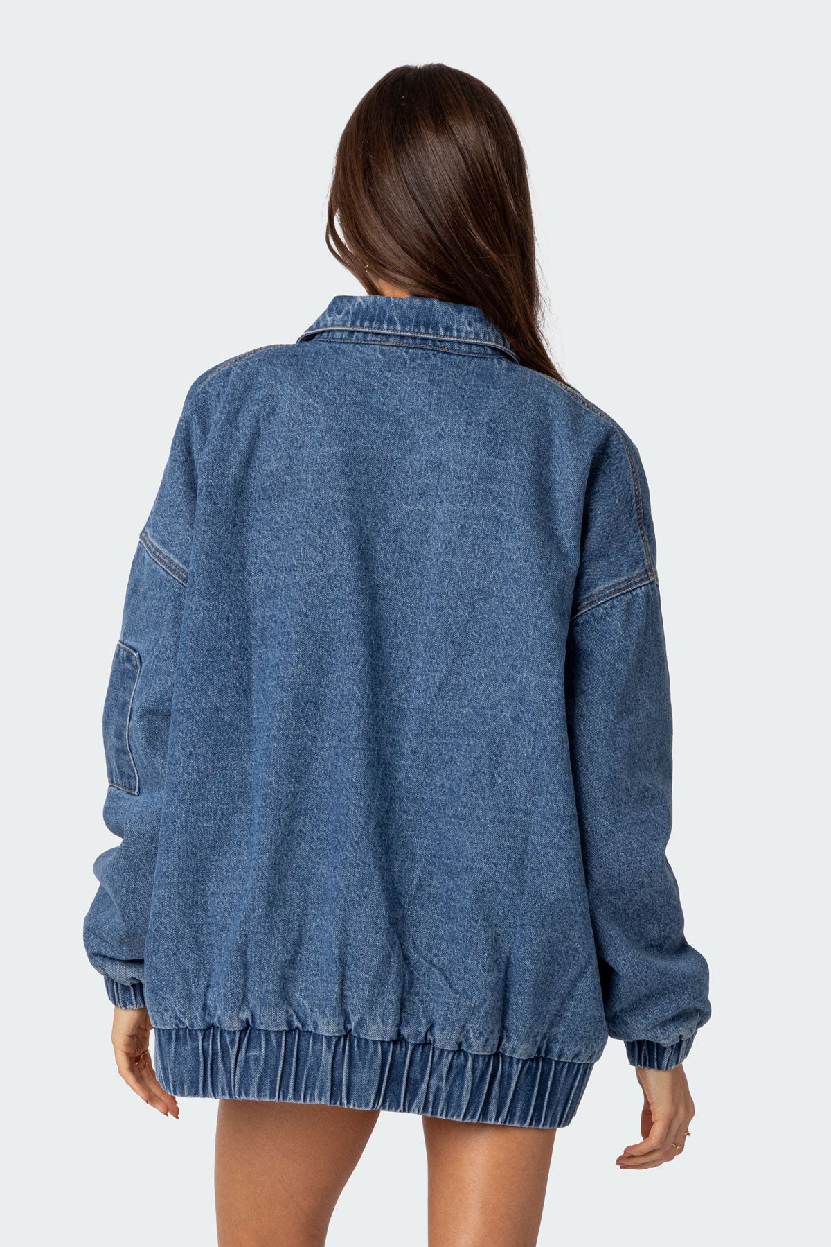 Sophie Oversized Washed Denim Coat - Image 4