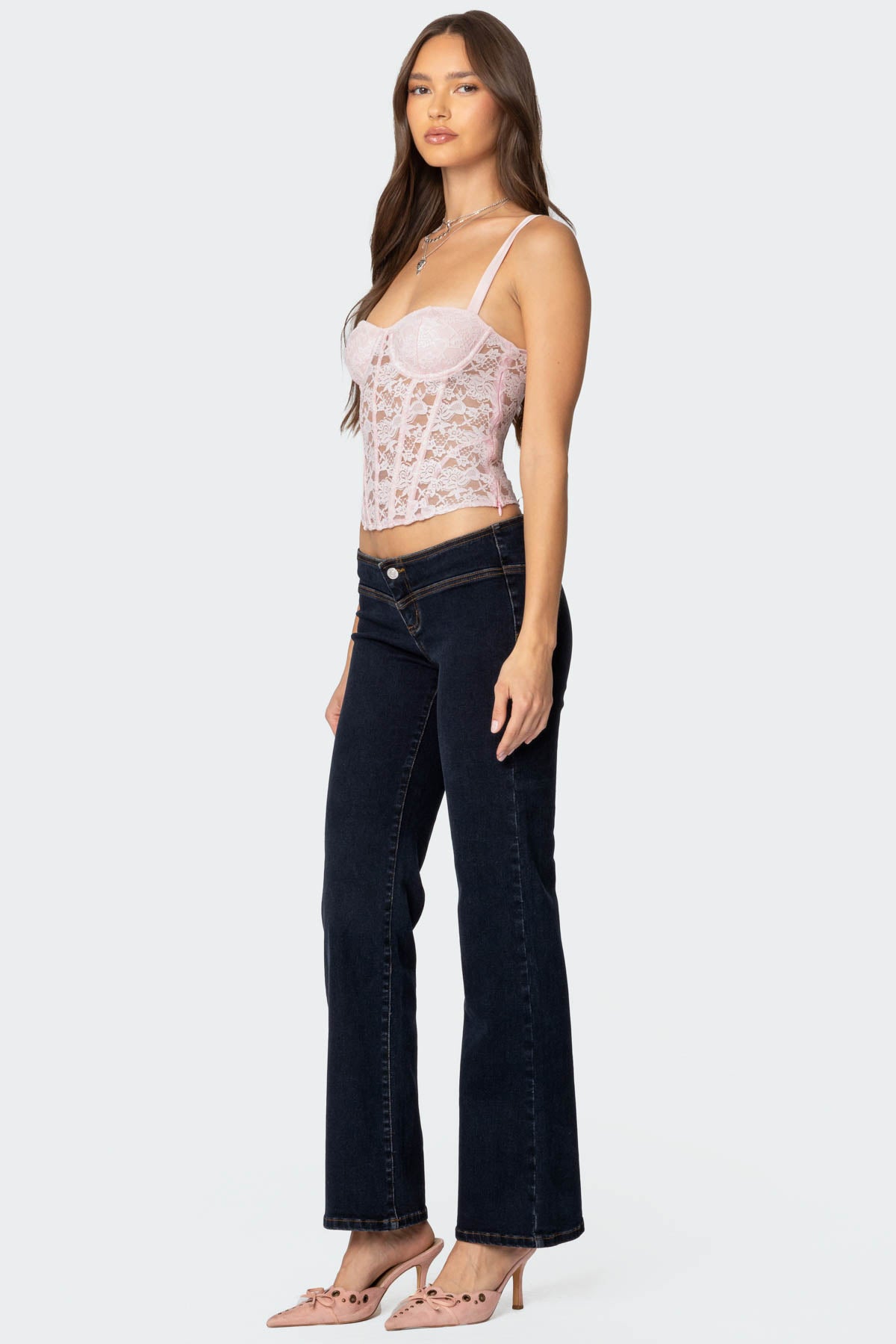 Drew Sheer Lace Cupped Corset - Image 4