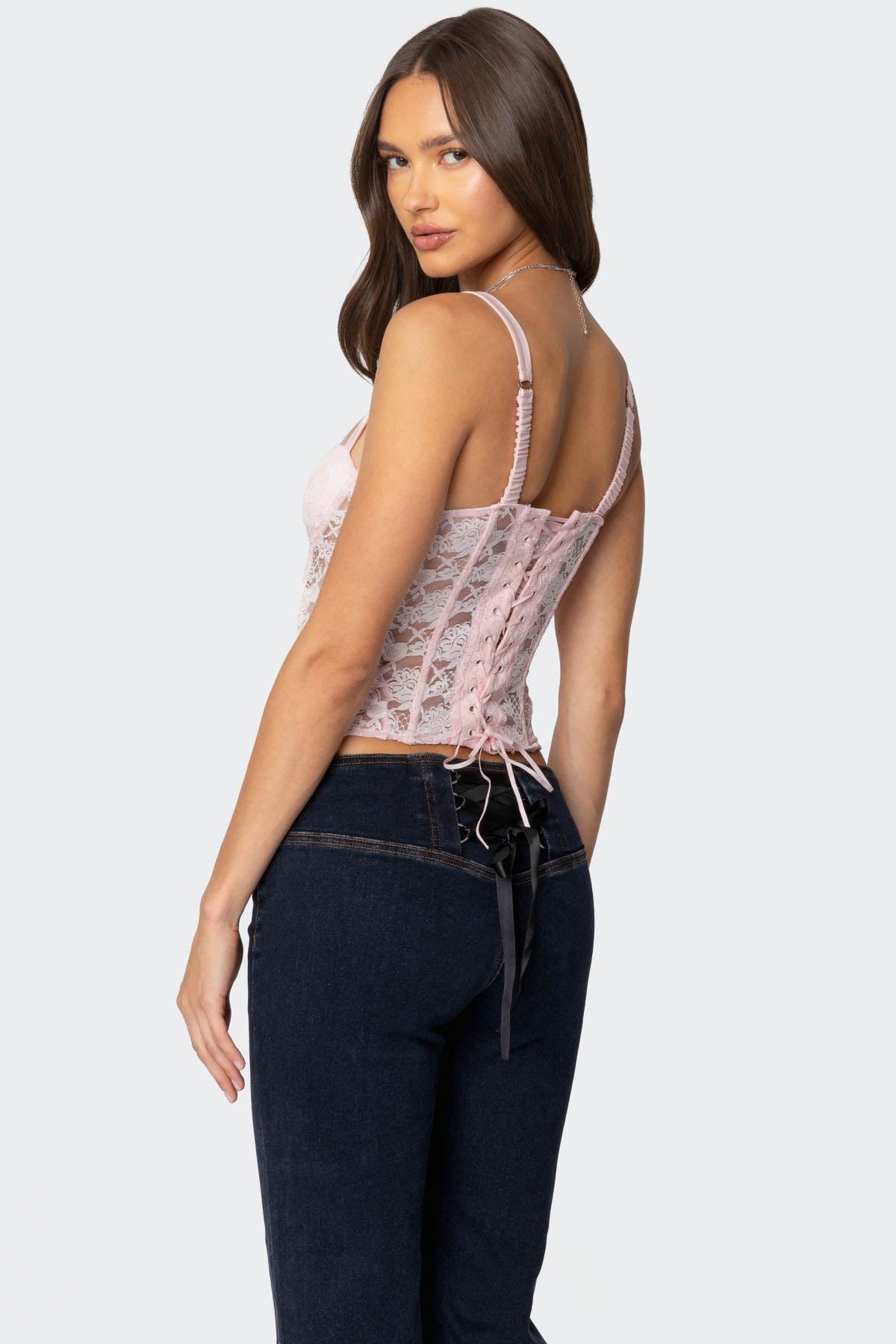Drew Sheer Lace Cupped Corset - Image 5