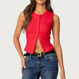 Basel Button Up Tank Top