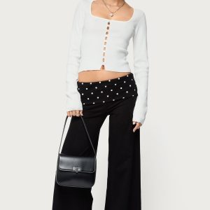 Petite Reeva Polka Dot Foldover Pants