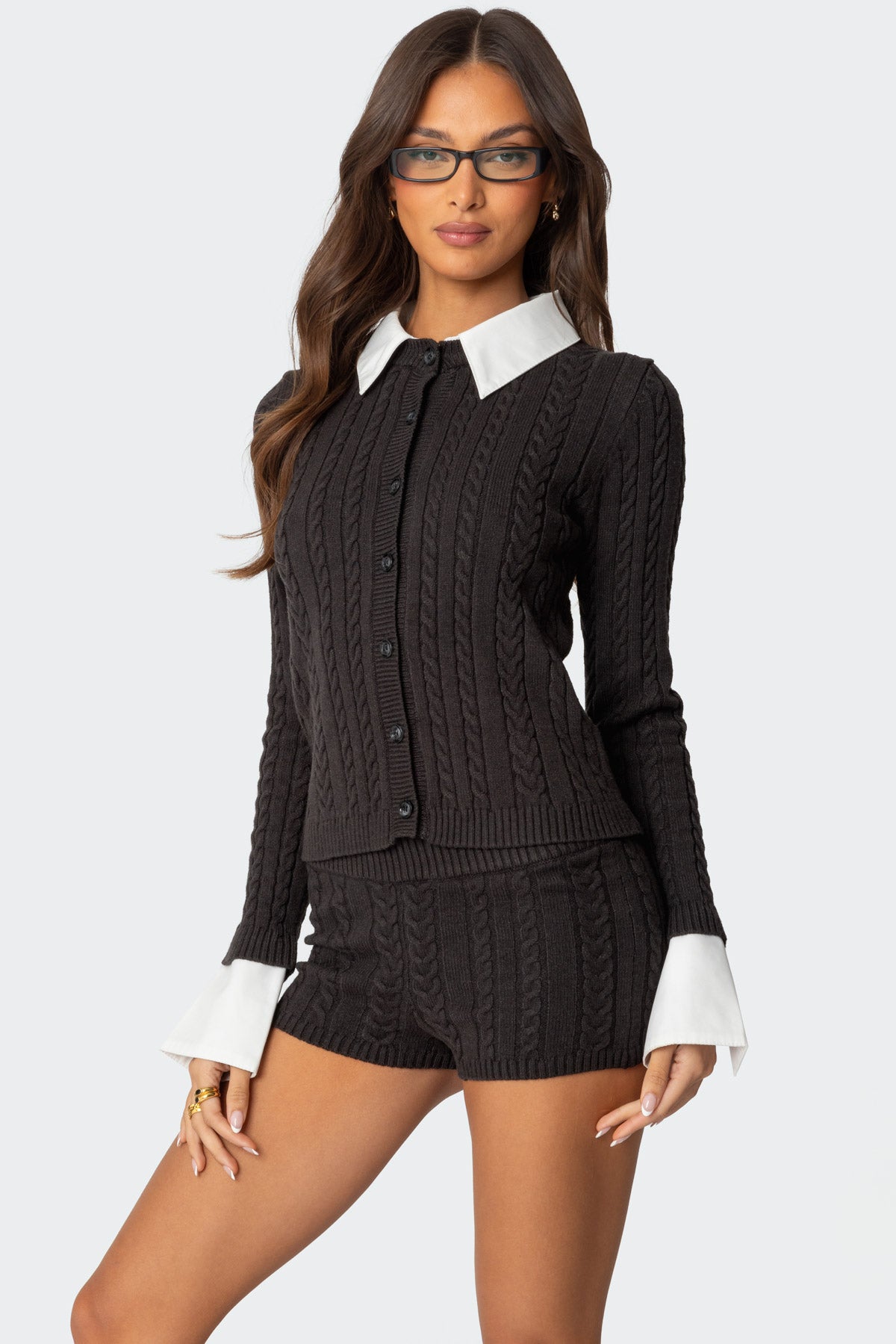 Avey Detachable Cuff & Collar Cardigan - Image 3