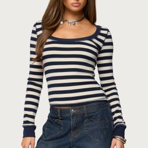 Rainey Striped Long Sleeve Top