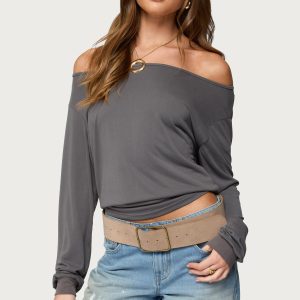 Nannie Off Shoulder Oversized Top