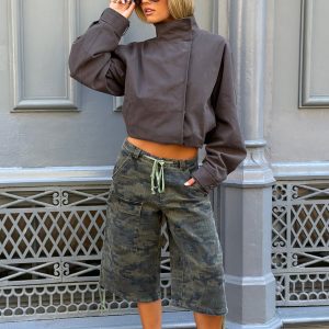 Camo Cargo Bermuda Shorts