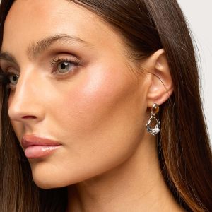 Faux Tiger Eye Abstract Earrings