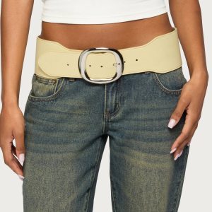 Chunky Faux Leather Belt