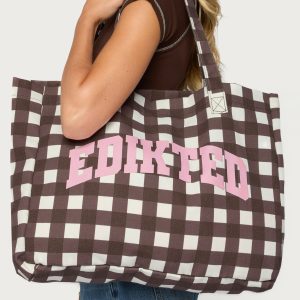 Edikted Gingham Tote Bag