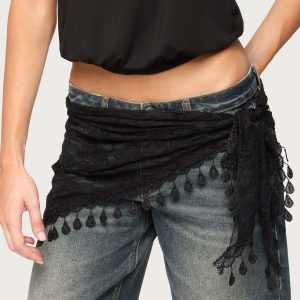 Lover Floral Sheer Lace Waist Scarf