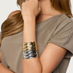 Chunky Wave Arm Cuff Set