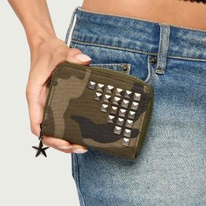 Studded Camo Wallet