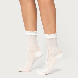Frilly Pointelle Socks