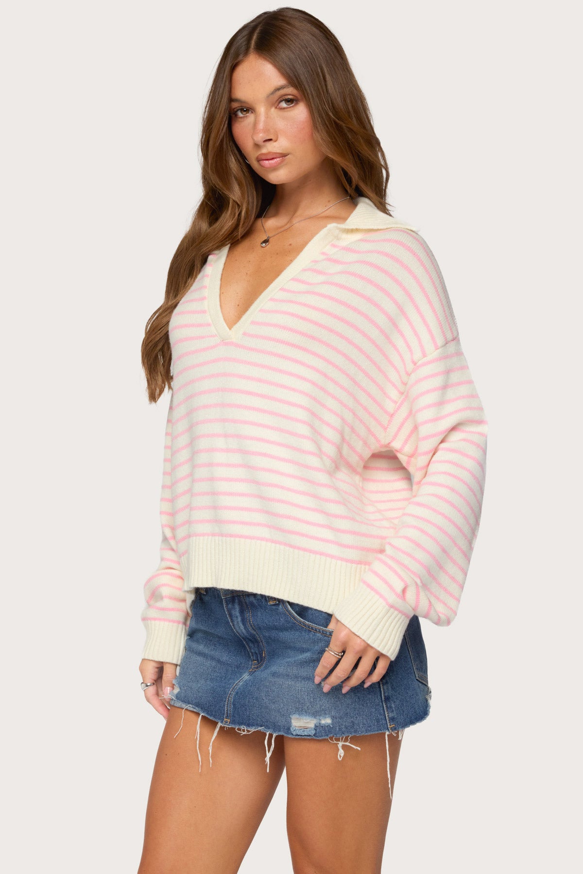 Copenhagen Oversized Striped Sweater - Image 3