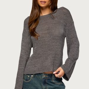 Drop Shoulder Light Knit Sweater