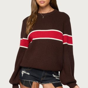 Nautical Striped Oversized Sweater