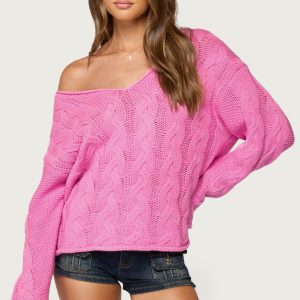 Inga Oversized Cable Knit Sweater