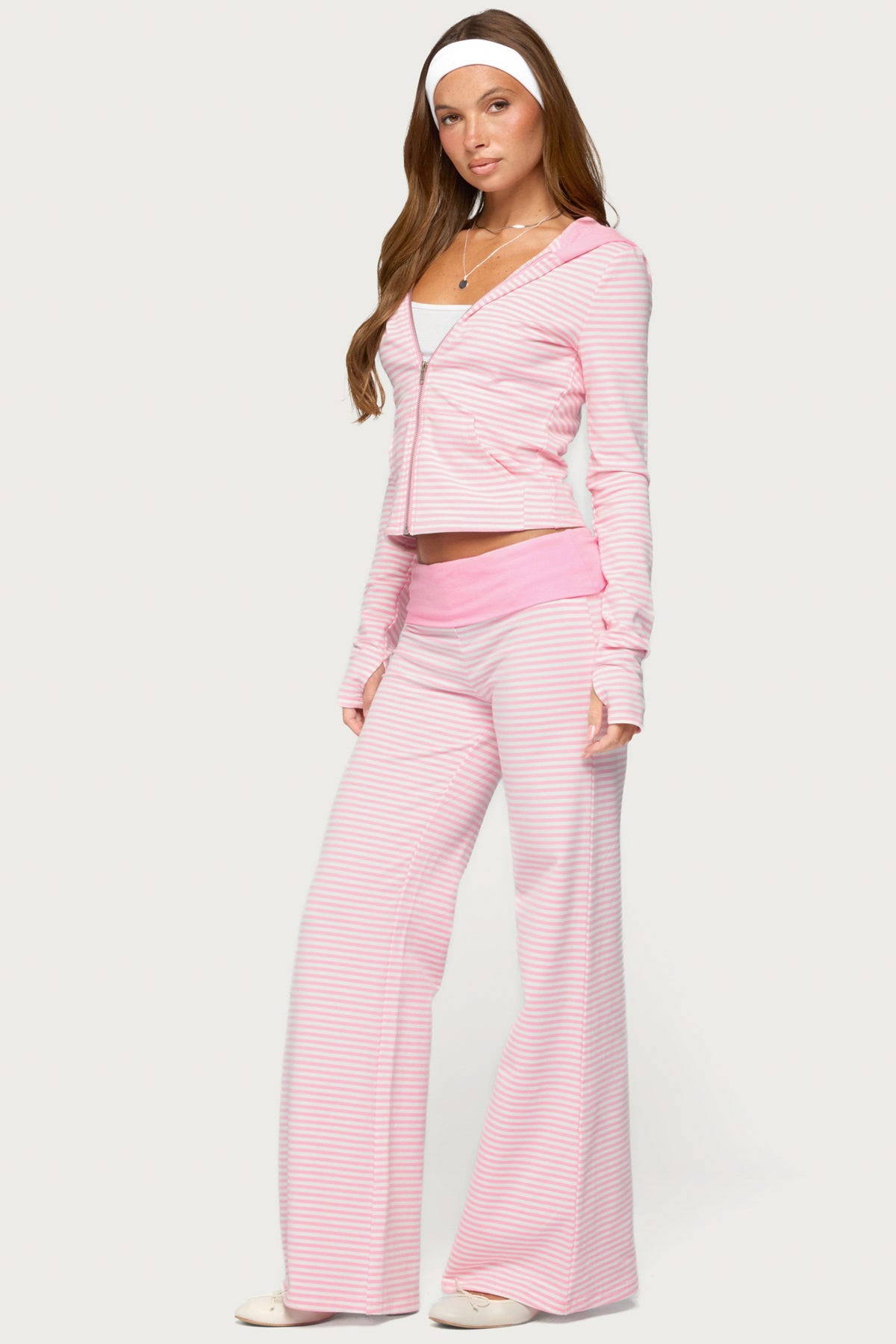 Meggy Striped Foldover Pants - Image 5
