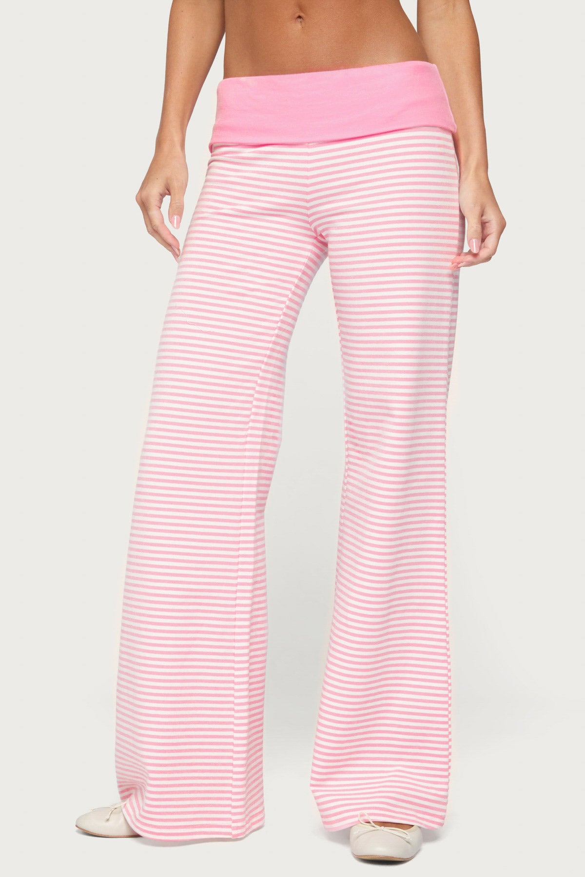 Meggy Striped Foldover Pants - Image 2