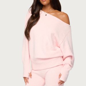 Plush Oversized Asymmetric Sweater