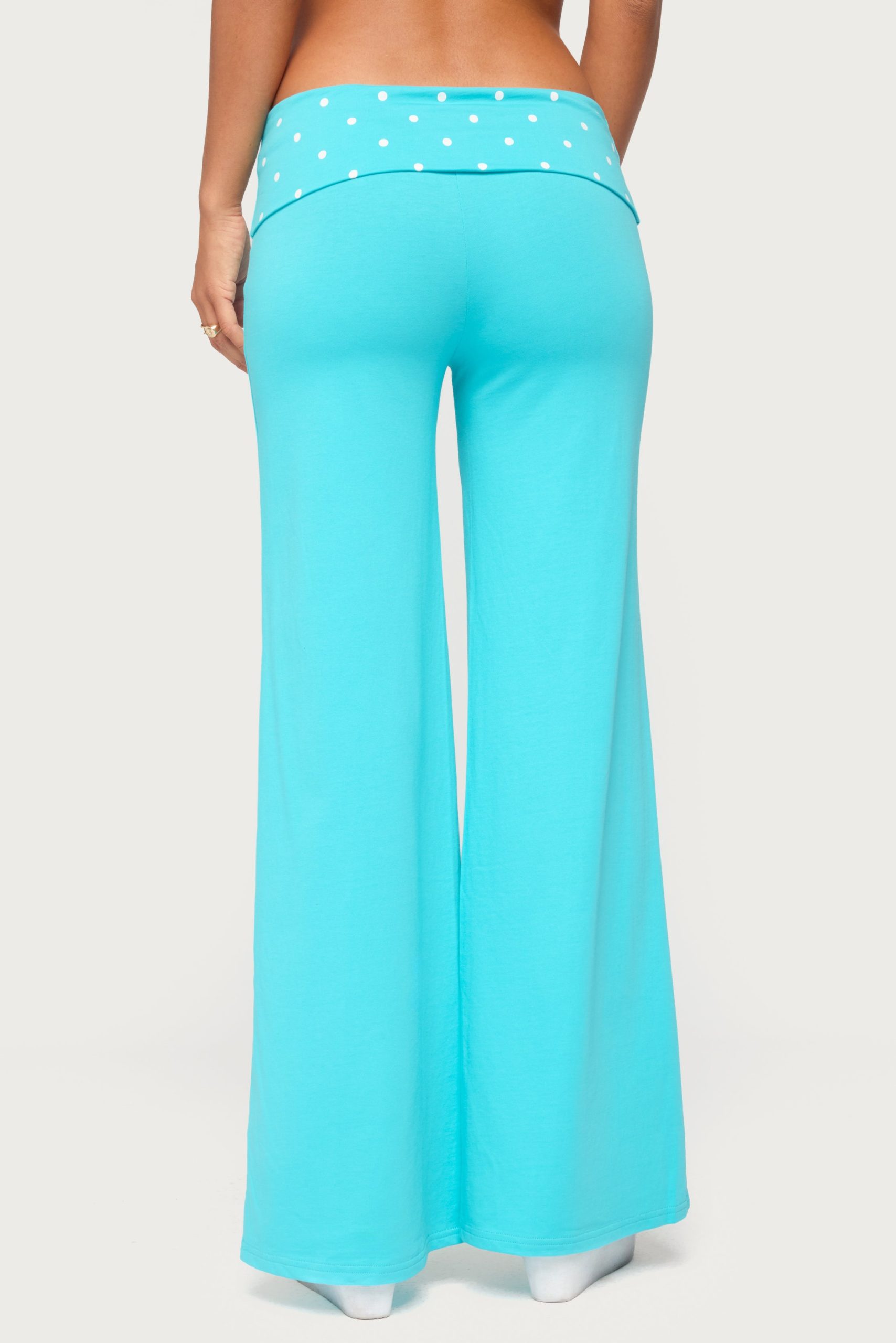 Reeva Polka Dot Foldover Pants - Image 4