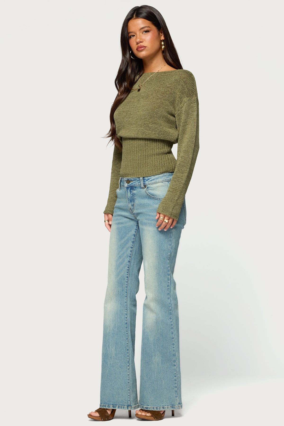 Tezi Boat Neck Light Knit Top - Image 4