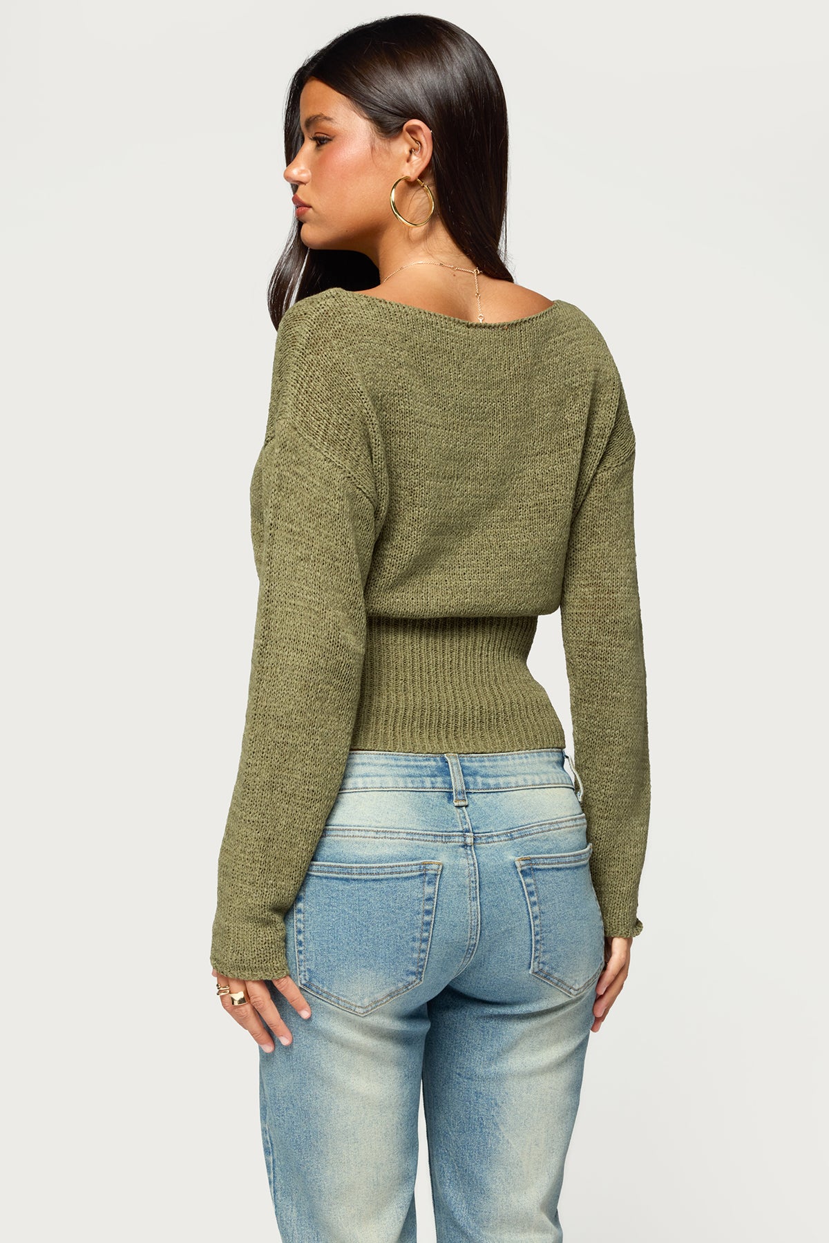 Tezi Boat Neck Light Knit Top - Image 5