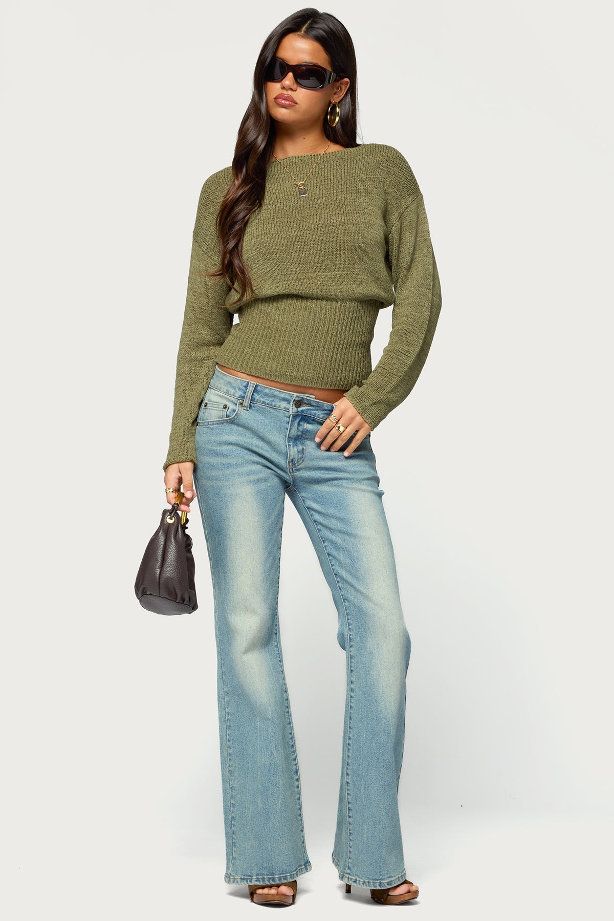 Tezi Boat Neck Light Knit Top - Image 2