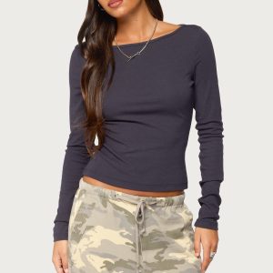 Savi Boat Neck Long Sleeve Top