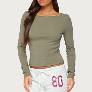 Savi Boat Neck Long Sleeve Top