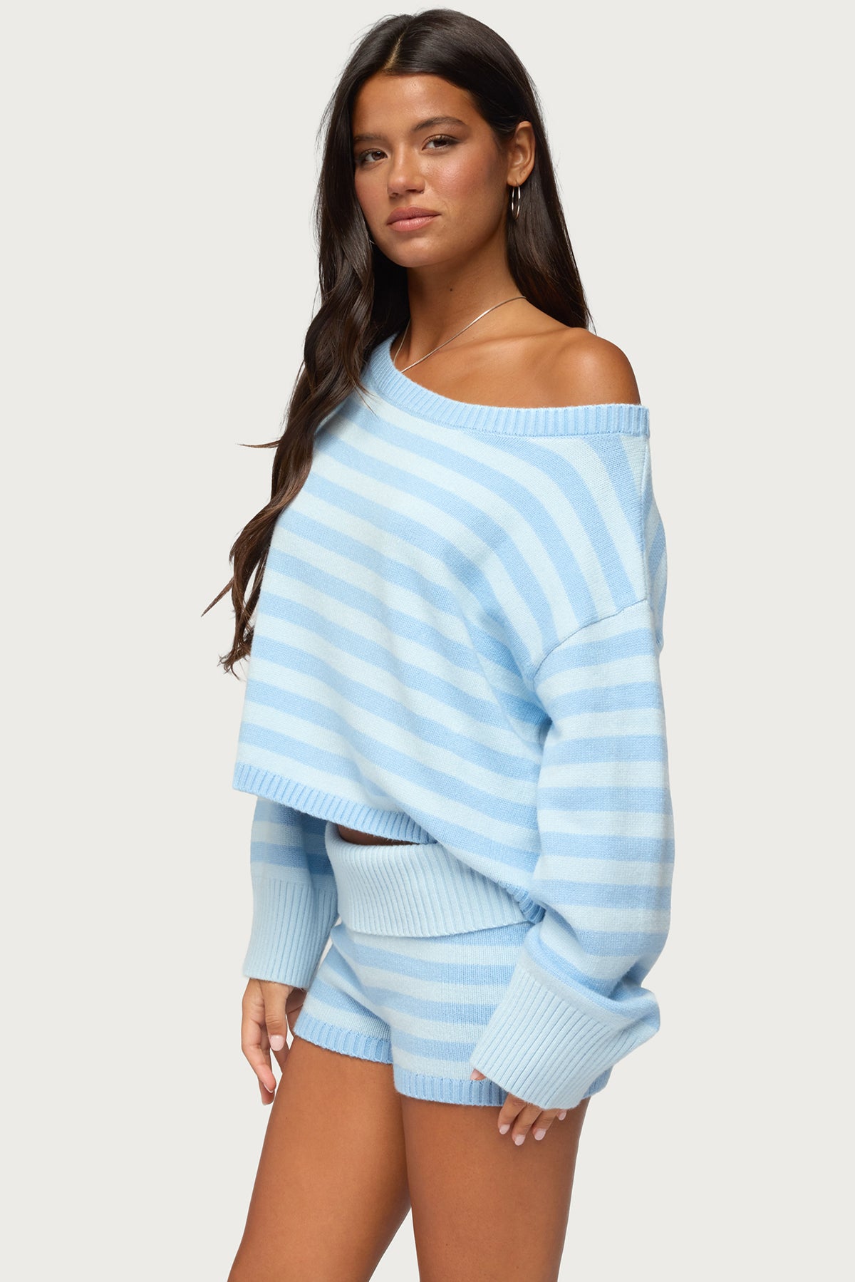 Saphi Striped Oversized Knit Sweater - Image 4