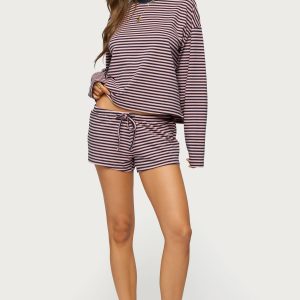Jainee Striped Drawstring Shorts