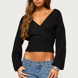 Lillia V Neck Wrap Sweater