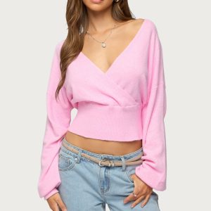 Lillia V Neck Wrap Sweater