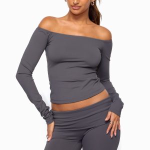 Tezia Off Shoulder Long Sleeve Top