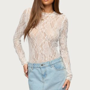 Rosalinda Sheer Lace Bodysuit