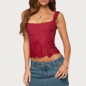 Jana Lacey Ruched Strap Corset